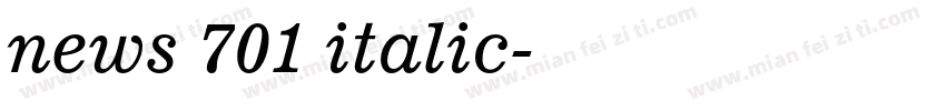 news 701 italic字体转换